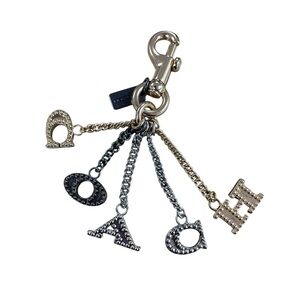 Coach Perforated Mixed Metal Bag Charm